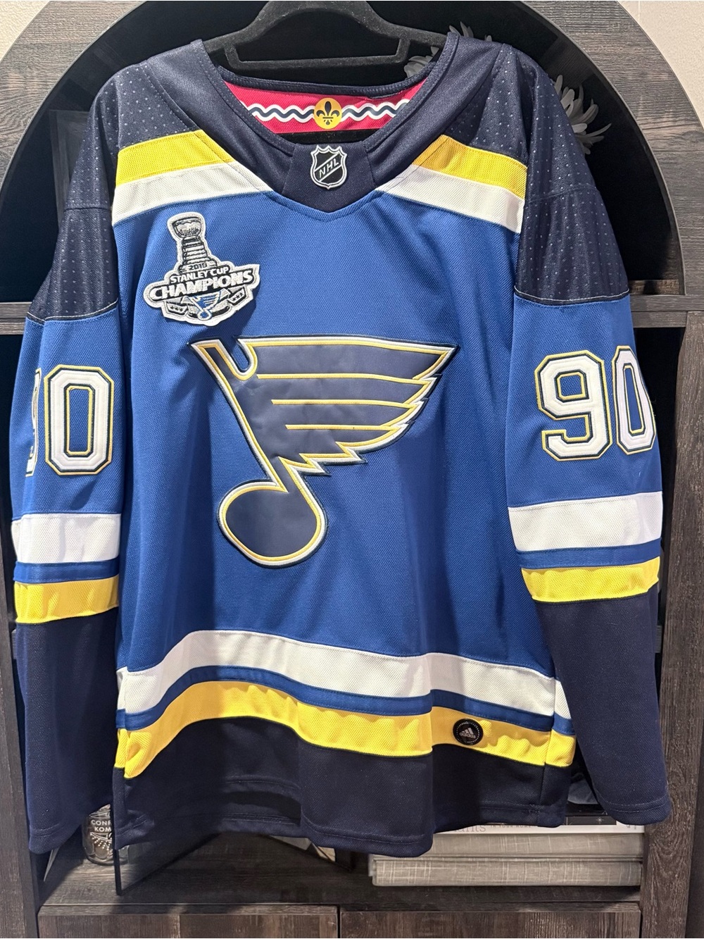 St. Louis Blues NHL Hockey Jersey - Blue & Yellow #90 O’Reilly Medium